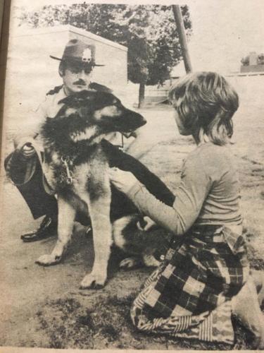 Ofc. Victor DeCapua with K9 Bandit 1976 
