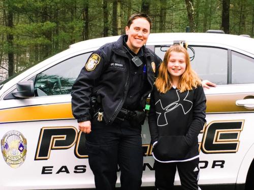 Ofc. Tamrah Briody take a student to school ’17 