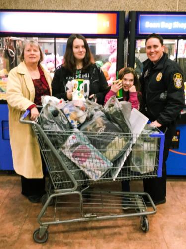 Ofc. Briody during Shop with a Cop 2017